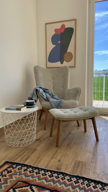 Leseecke im Wohnzimmer